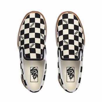 Damske Slip On Tenisky Vans Checkerboard Classic Stacked Viacfarebný/Biele VA52QGNAW